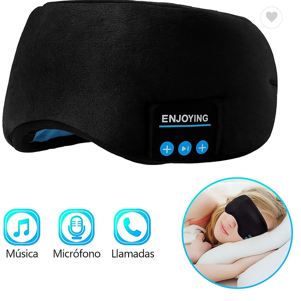 Enjoying  Antifaz Bluetooth que bloquea la luz y te relaja con música