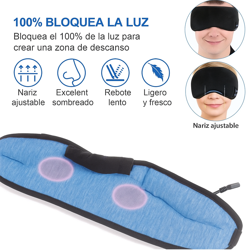 Enjoying  Antifaz Bluetooth que bloquea la luz y te relaja con música